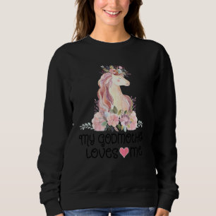 Sudadera Hijos a mi padrina me ama Chicas hijo divino Unico