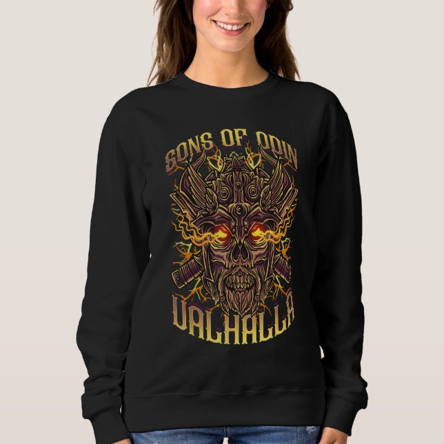 Sudadera Hijos De Odín Valhalla Vikingo (Anverso)