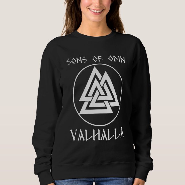 Sudadera Hijos De Odin Valhalla Walhalla Wotan Asgard Vikin (Anverso)