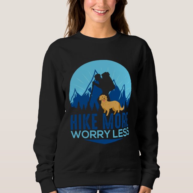 Sudadera Hike More Worry Less Golden Retriever Hiking Mount (Anverso)