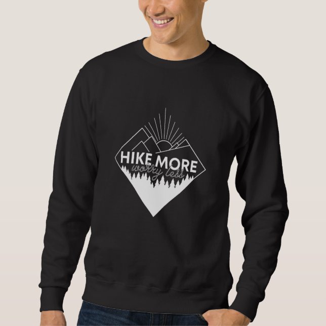 Sudadera Hike More Worry Less Hiking Camping Nature (Anverso)