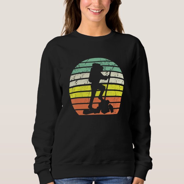 Sudadera Hiker Explorer Senderismo Vieja Retro Sunset (Anverso)