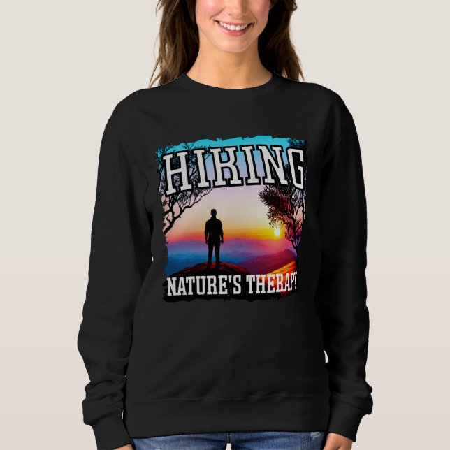 Sudadera Hiking nature s therapy sunset hiking (Anverso)