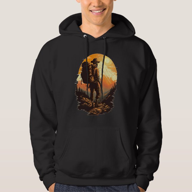 Sudadera Hiking pilgrims camping mountains forest nature ha (Anverso)