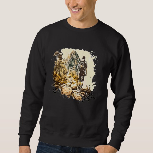 Sudadera Hiking pilgrims camping mountains forest nature wa (Anverso)