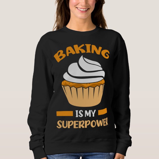 Sudadera hilarious baking text baker (Anverso)