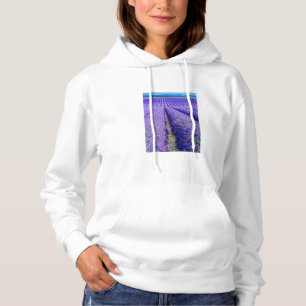 Sudadera Hileras de lavanda, Provenza, Francia