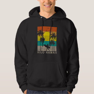 Sudadera Hilo Hawaii HI Beach Surfer Chica Palm Tree Hawaii