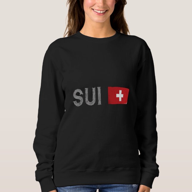 Sudadera Hinchas de fútbol de Suiza camuflan bandera suiza (Anverso)