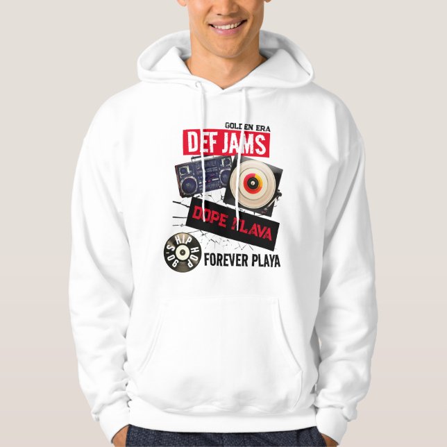 SUDADERA HIP HOP DEF JAMS DE LOS 90 PARA MENOS PLAYAGRAFICO (Anverso)