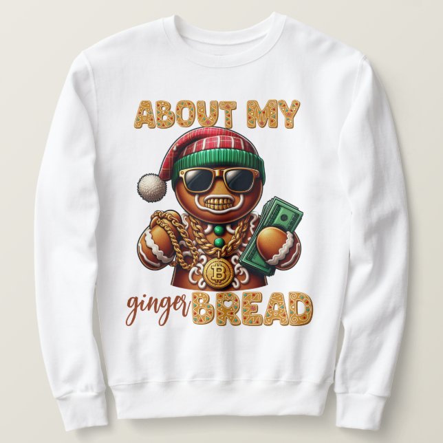 Sudadera Hip Hop Gingerbread Navidades urbanos divertidos (Anverso del diseño)