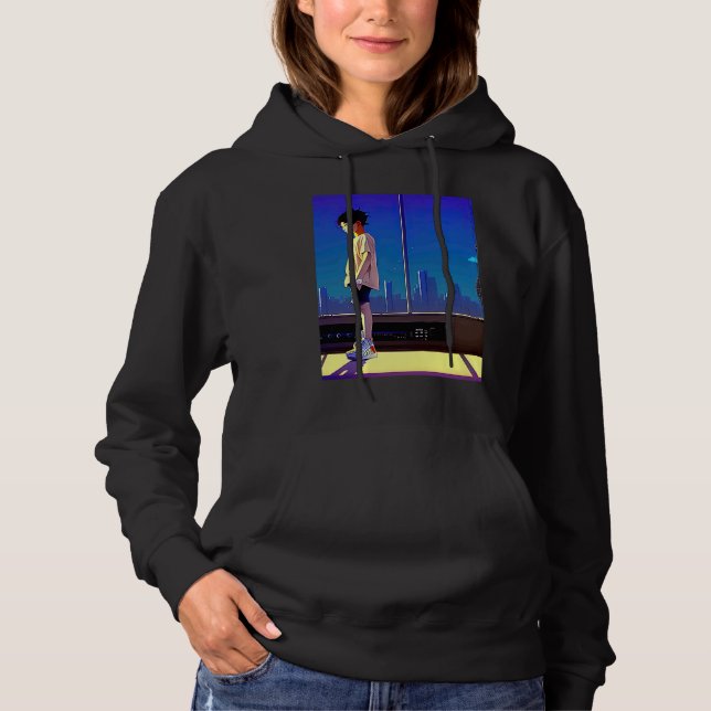 Sudadera Hip hop lo fi estética de ritmos tranquilos de chi (Anverso)