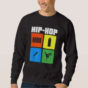 Sudadera Hip Hop Música Old Retro School Rap Dj