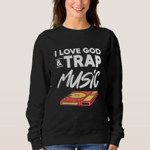 Sudadera Hip Hop Para Hombres Gráfica Amo A Dios Y Trampa L