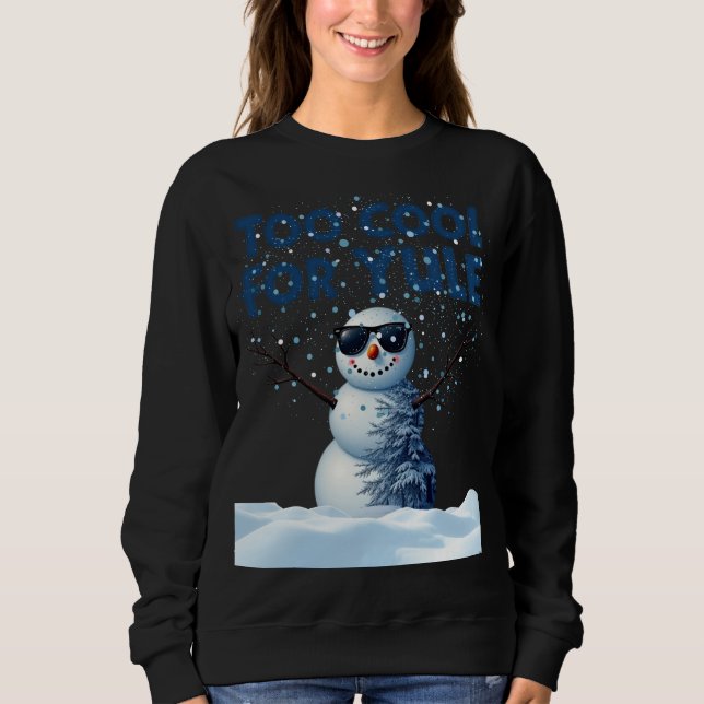 Sudadera Hip Snowman Holiday Design - Sweatshirt (Anverso)