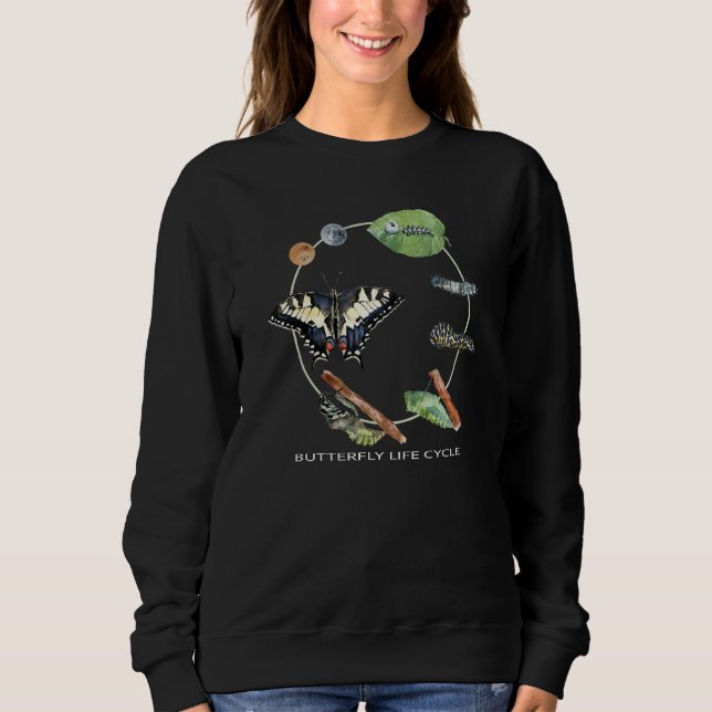 Sudadera Hipótesis de ciclo de vida de mariposa 4 Estadio E (Anverso)