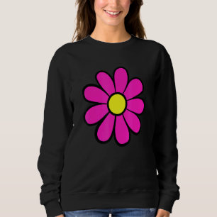 Sudadera Hippie 70 Retro Funky Flor Rosa Hippie Love Flo