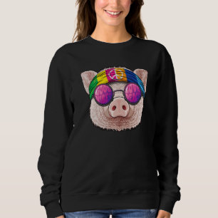 Sudadera Hippie amor al cerdo signo de paz 70's Hippie cerd