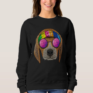 Sudadera Hippie Beagle Love Peace Sign Signo de 70's Hippie