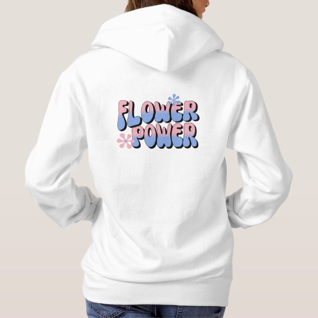 Sudadera Hippie Bubble de moda retro Texto Hoodie sobredime (Reverso)
