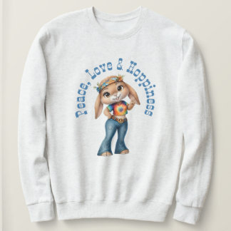 Sudadera Hippie Bunny – Peace, Love & Hoppiness