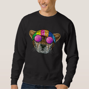 Sudadera Hippie Cheeta ama la paz y firma animal hippie de
