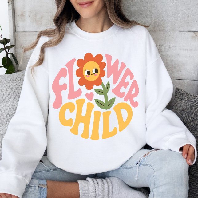Sudadera Hippie de niños con flores Groovy 70 (Subido por el creador)