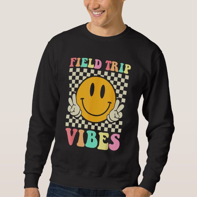 Sudadera Hippie Field Trip Vibes For Teacher Kids Field Day (Anverso)