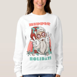 Sudadera Hippie Holidays Navidades Groovy Santa Claus