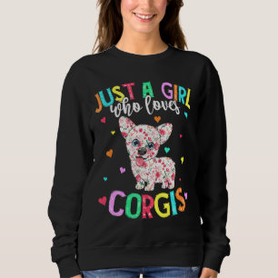 Sudadera Hippie Just A Girl Who Loves Corgis Vintage