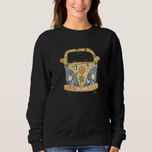 Sudadera Hippie Kostm Peace Love Flower Power Retro Camper
