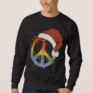 Sudadera Hippie Navidad Signo de Paz Luz Tie Dye Feliz Navi