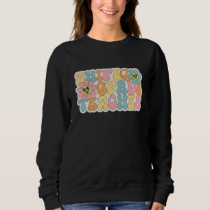 Sudadera Hippie retro para profesora Groovy de tercer grado