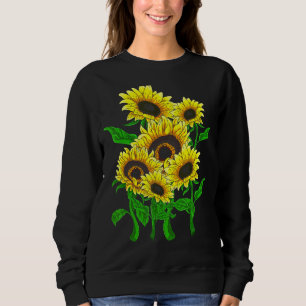 Sudadera Hippie Sunflower Garden Flor Flor Flor Bote Floral