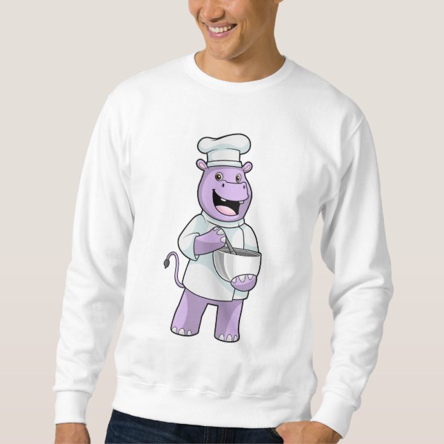Sudadera Hippo as Chef with Bowl (Anverso)