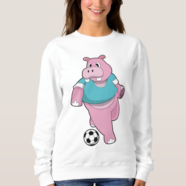 Sudadera Hippo as Soccer player with Soccer.PNG (Anverso)