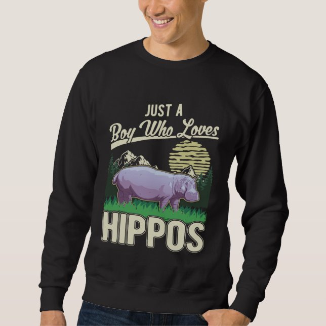 Sudadera Hippo Boy Hippopotamus Hippo  1 (Anverso)