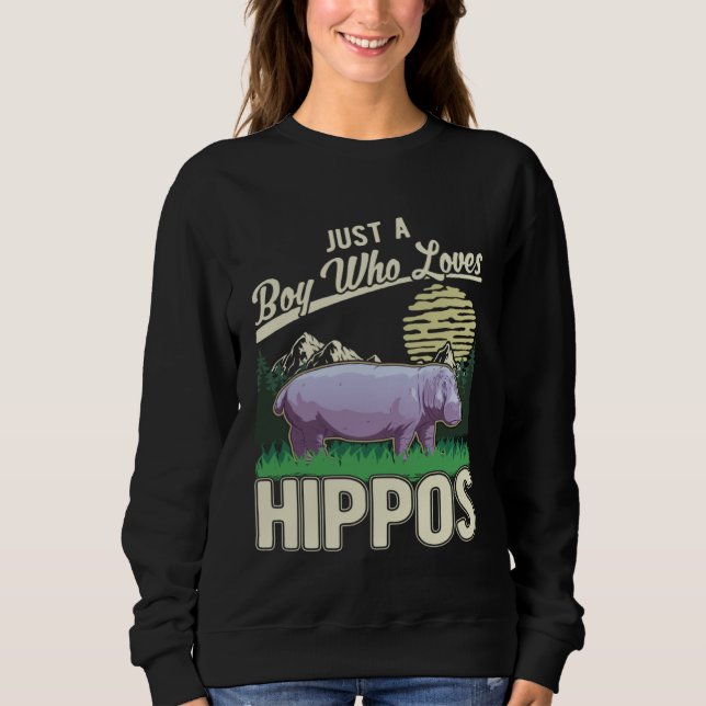 Sudadera Hippo Boy Hippopotamus Hippo  1 (Anverso)