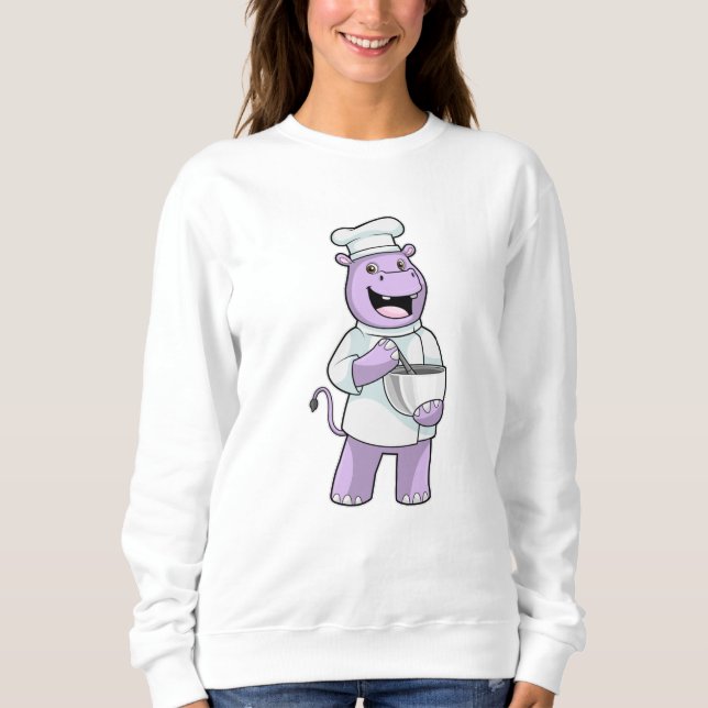 Sudadera Hippo como chef con Bowl (Anverso)