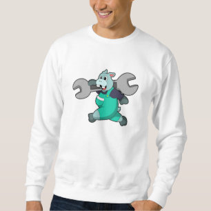 Sudadera Hippo como mecánico con llave