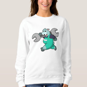 Sudadera Hippo como mecánico con llave