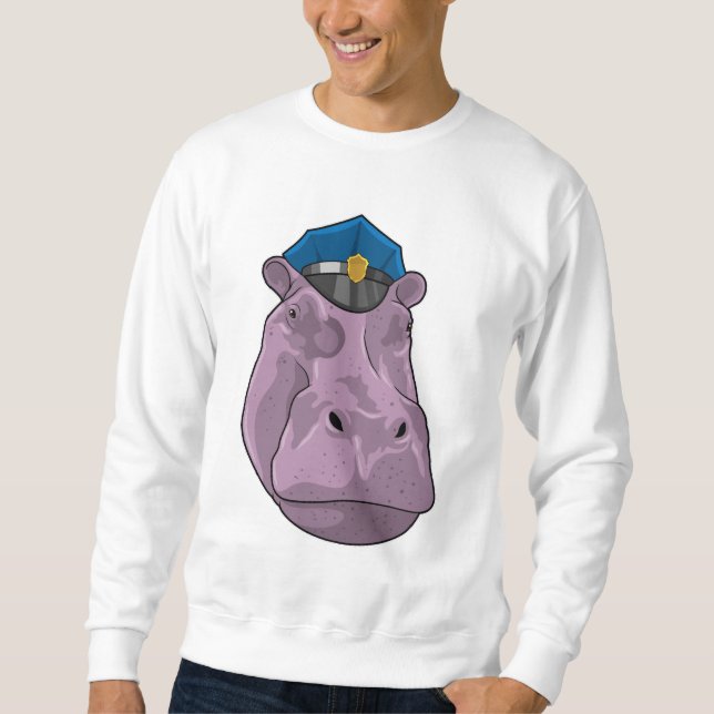 Sudadera Hippo como oficial de policía (Anverso)