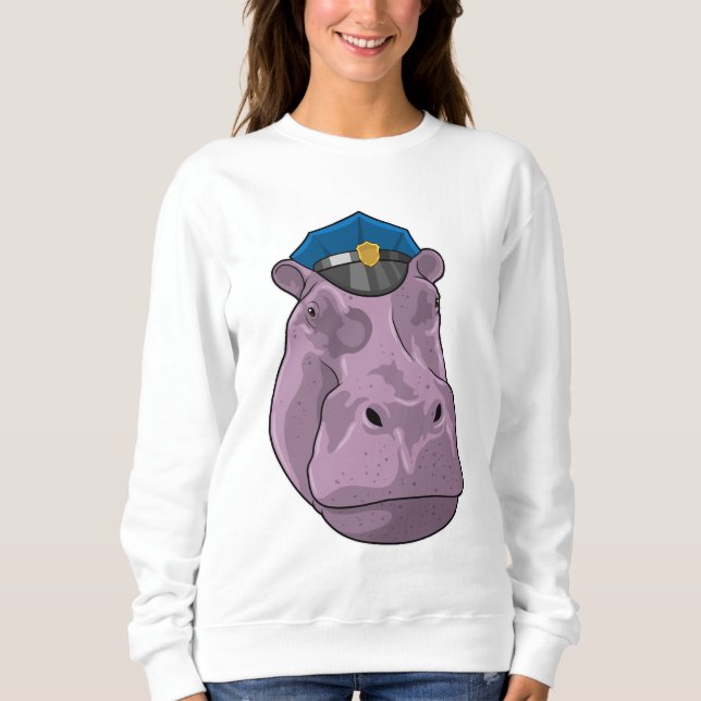 Sudadera Hippo como oficial de policía (Anverso)