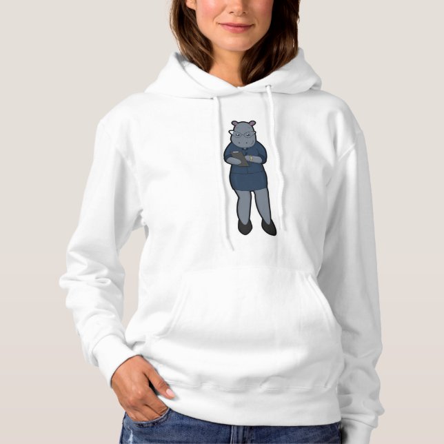 Sudadera Hippo como secretario con Notepad & Pen (Anverso)