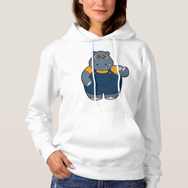 Sudadera Hippo con Copa de Café (Anverso)