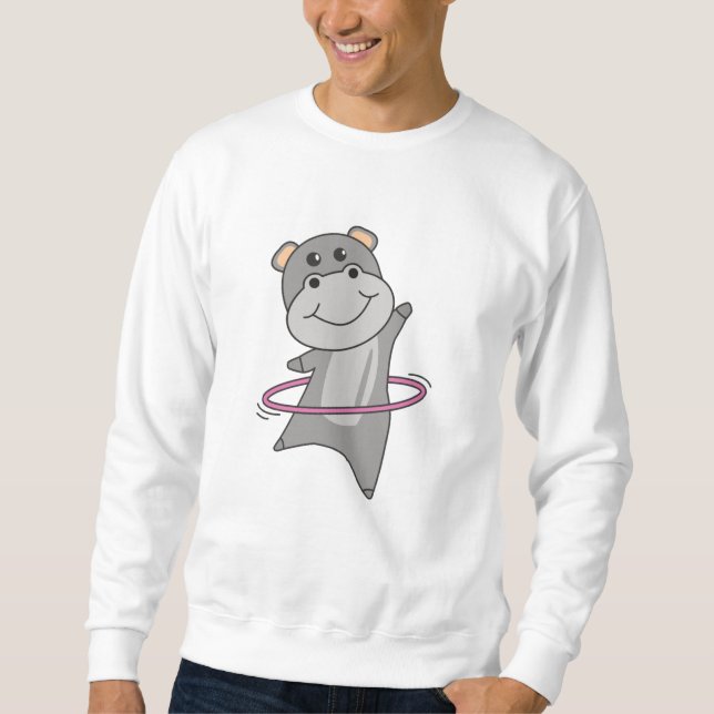 Sudadera Hippo El Hullern Sport Cute Animales Hippo (Anverso)