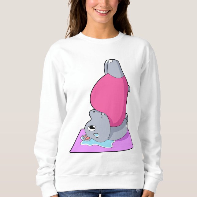 Sudadera Hippo en el gimnasio del yoga (Anverso)