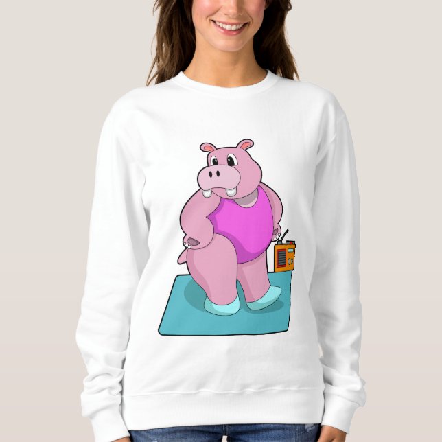 Sudadera Hippo en Fitness con Radio.PNG (Anverso)