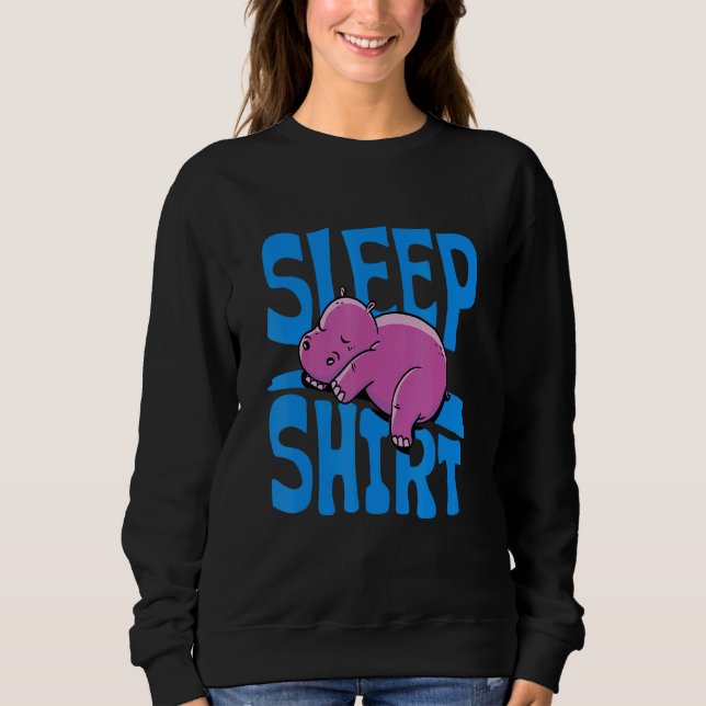 Sudadera Hippo Pajamas Cuerdo Hipótesis Duerme Pajama Dormi (Anverso)