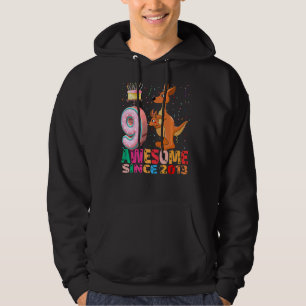Sudadera Hippo Tengo 9 Años Chicas Cumpleaños Parte Canguro